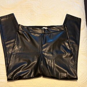 Abercrombie & Fitch Black Vegan Leather Leggings